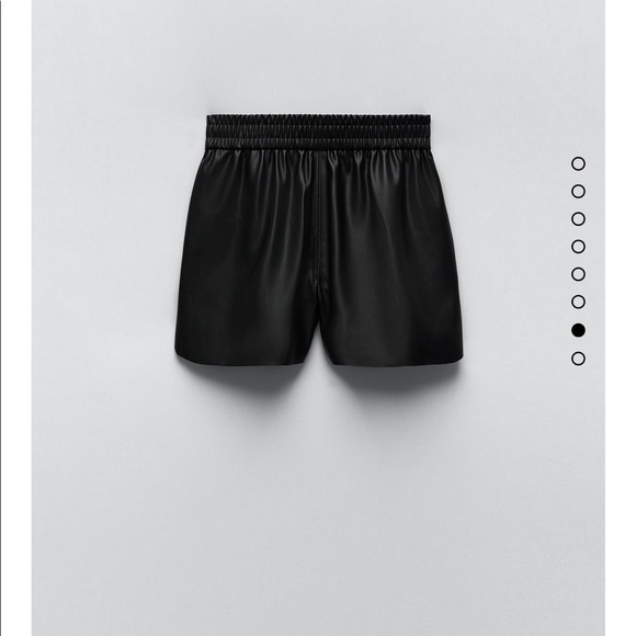 COPY - Zara Faux Leather Boxer Shorts Black Small - Picture 3 of 5